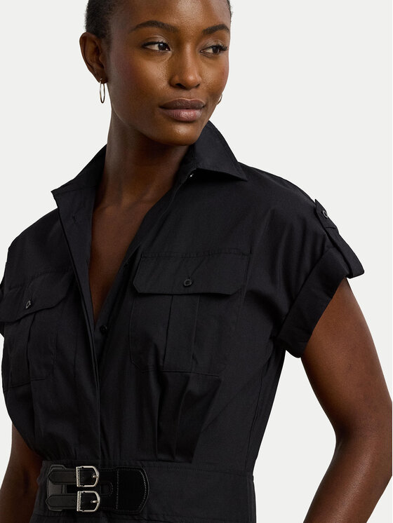 LAUREN RALPH LAUREN LAUREN RALPH LAUREN Rochie tip cămașă 200973594001 Negru Regular Fit
