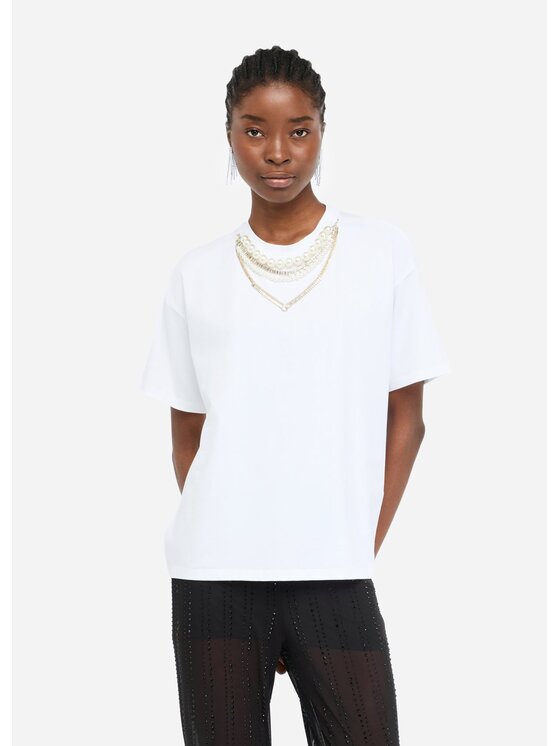 Liu Jo Liu Jo T-shirt CF5063J008811111 Bianco Regular Fit