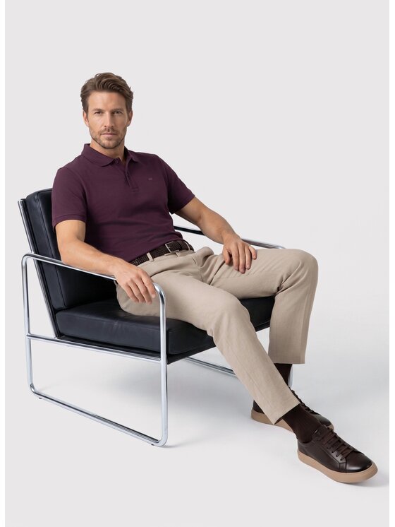 Pako Lorente Pako Lorente Polo P26WF-TX-010 Fioletowy Straight Fit