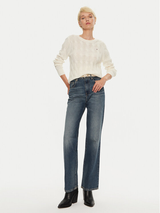 Tommy Hilfiger Tommy Hilfiger Пуловер WW0WW43586 Екрю Regular Fit