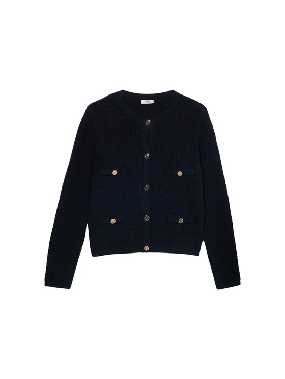 Oltre Oltre Cardigan M360J005100N034 Blu Boxy Fit