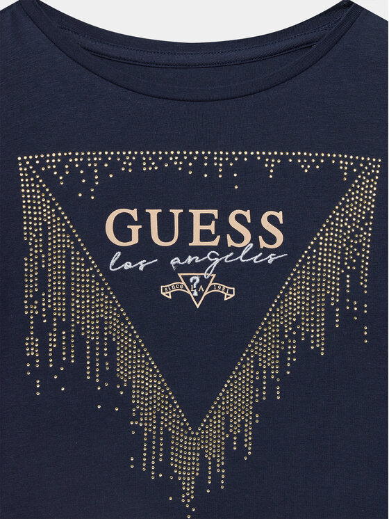 Guess Guess Póló J4RI24 K6YW4 Sötétkék Boxy Fit