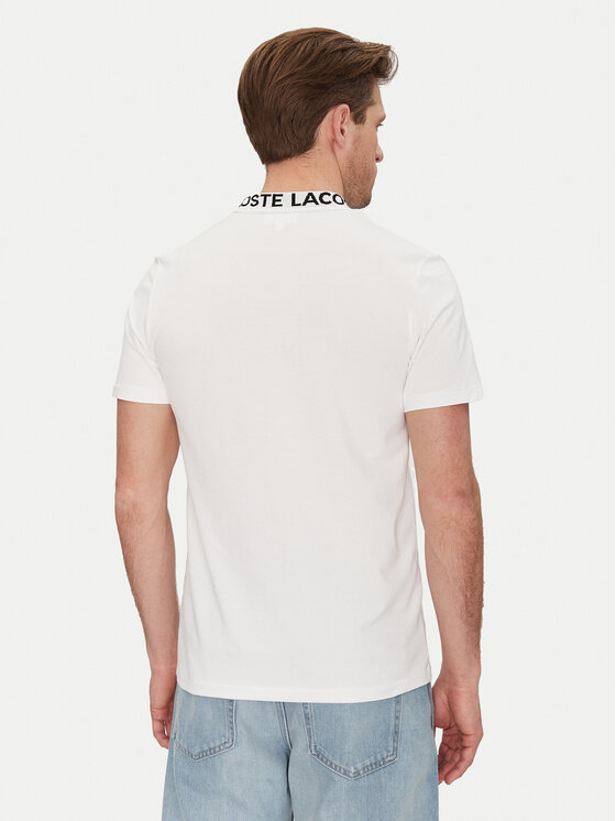 Lacoste Lacoste Tričko TH9582 Biela Regular Fit