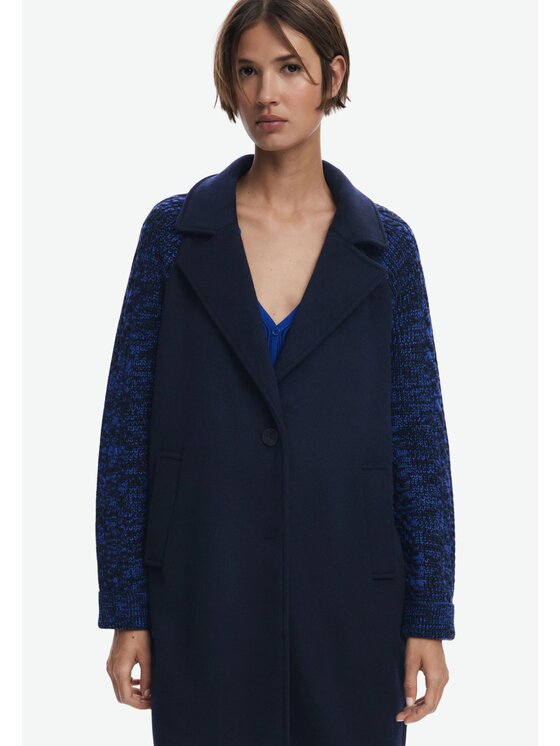 Desigual Desigual Παλτό CAPPOTTO_SILENT Μπλε Regular Fit