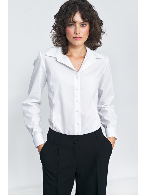 NIFE NIFE Košile K71 Bílá Classic Fit