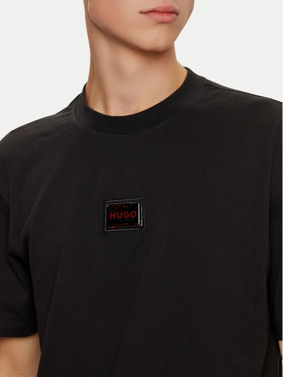 HUGO Hugo T-Shirt Dugojelly 50524831 Czarny Relaxed Fit