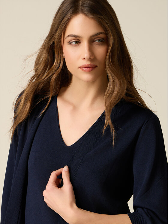 Oltre Oltre Maglione M525J005297N034 Blu Regular Fit