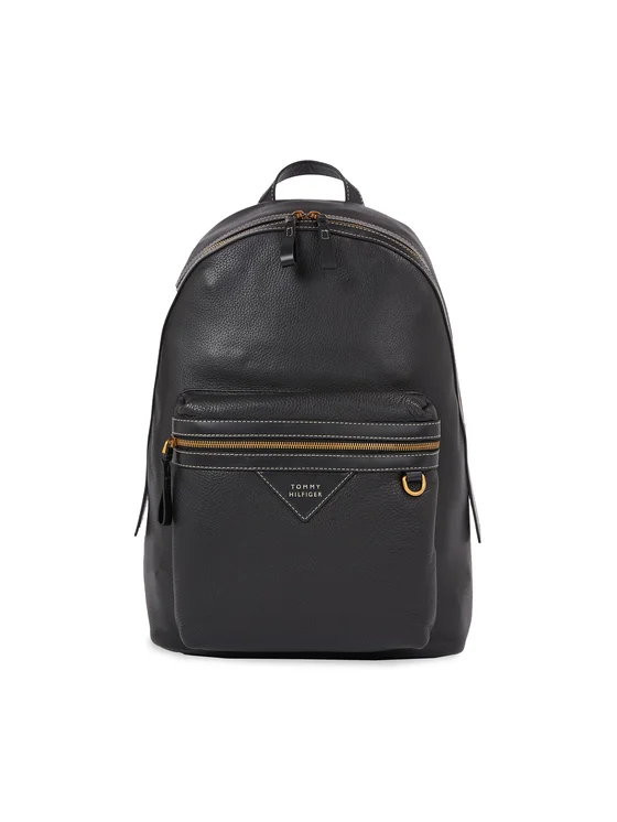 Tommy Hilfiger Rucksack Th Premium Leather Backpack AM0AM11564 Schwarz