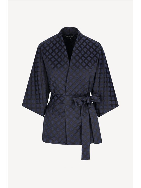 Castellani Castellani Kimono Flavia Granatowy Regular Fit