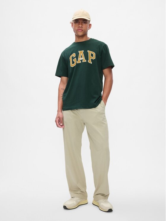 Gap Gap T-Shirt 797924-06 Zielony Regular Fit