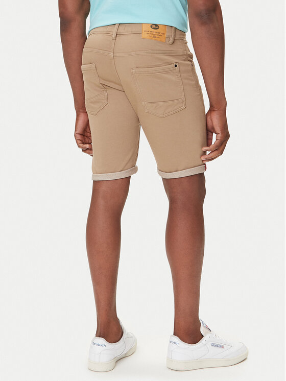 Petrol Industries Petrol Industries Szorty jeansowe M-ROS-SHO005 Beżowy Slim Fit