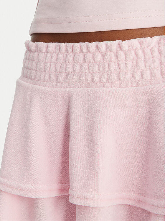Juicy Couture Juicy Couture Mini sukňa Smocked Terry JCGGS126006 Ružová Regular Fit