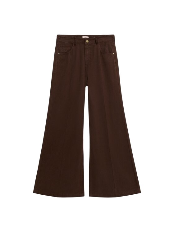 Oltre Oltre Pantaloni di tessuto P704R009049N022 Marrone Baggy Fit