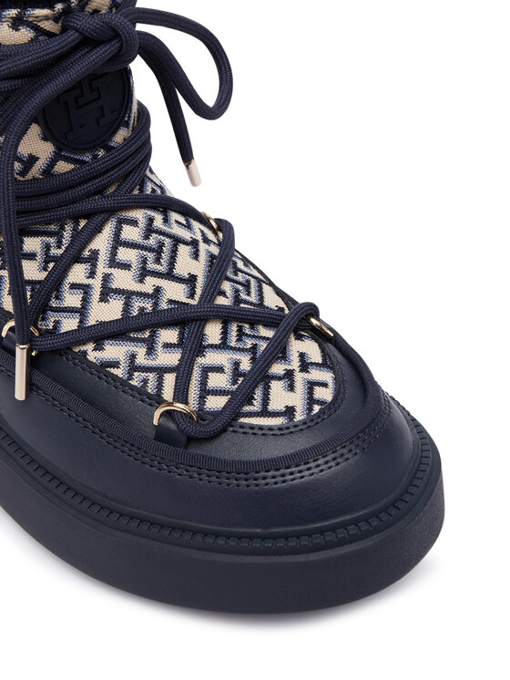 Tommy Hilfiger Tommy Hilfiger Čizme za snijeg Monogram Water Resist Snow Boot FW0FW09491 Tamnoplava