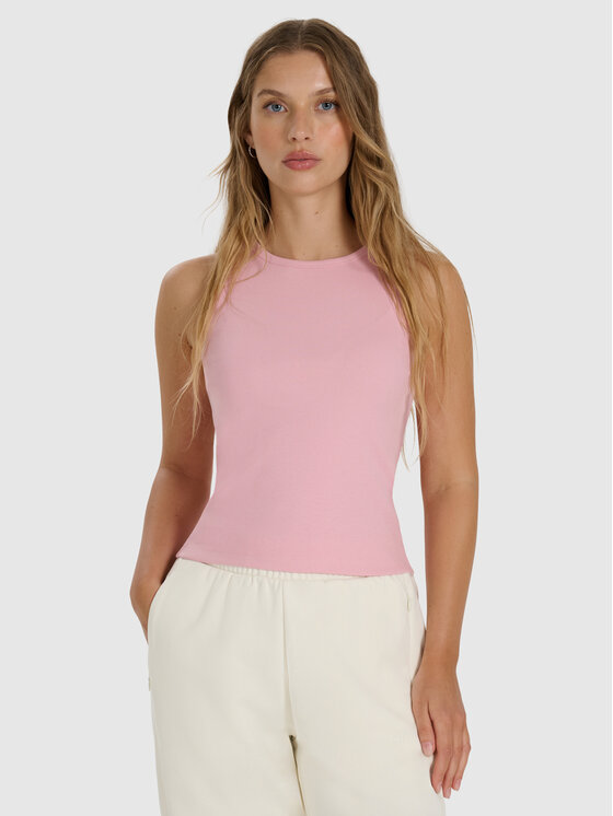 4F 4F Tank top NOS Różowy jasny Slim Fit