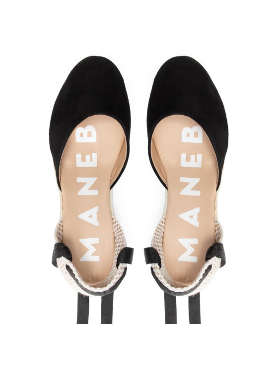 Manebi Manebi Espadrilles Wedge Valenciana K1.0 WV Melns