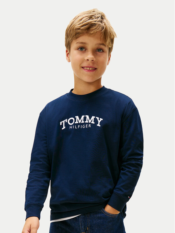 Tommy Hilfiger Tommy Hilfiger Hosszú ujjú Monotype Print KB0KB10052 Sötétkék Regular Fit