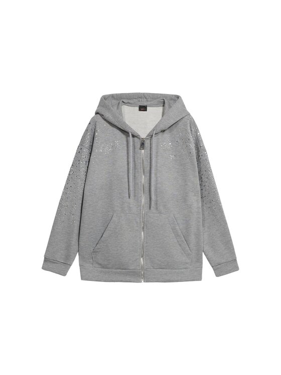 Oltre Oltre Bluza G830J004485N013 Szary Over Fit