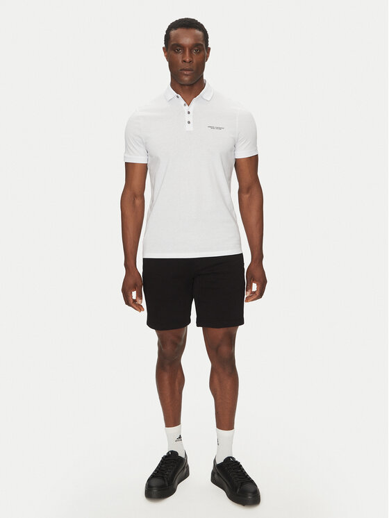 Armani Exchange Armani Exchange Polo 8NZF80 Z8H4Z 1100 Biały Regular Fit