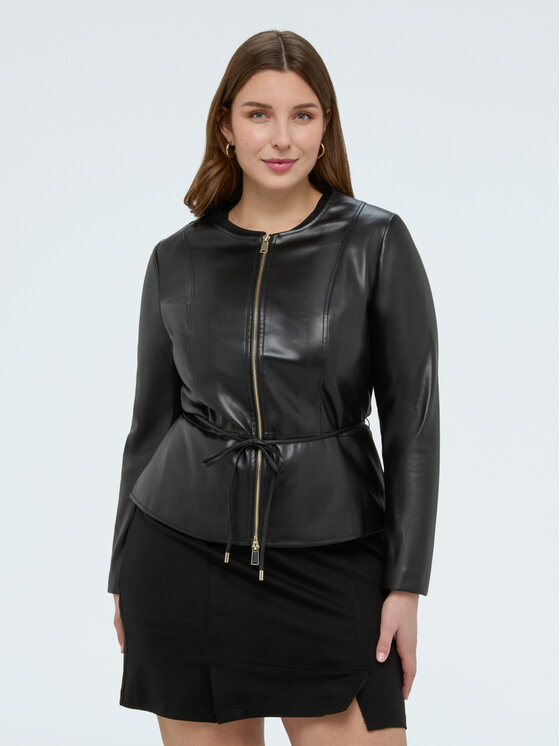 Fiorella Rubino Fiorella Rubino Kurtka z imitacji skóry R309T001282N033 Czarny Regular Fit