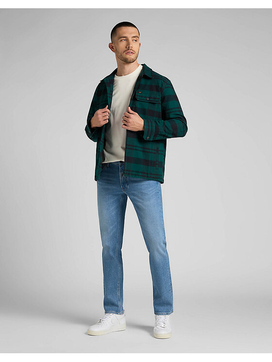 Lee Lee Camicia ZIPPED OVERSHIRT Nero Loose Fit