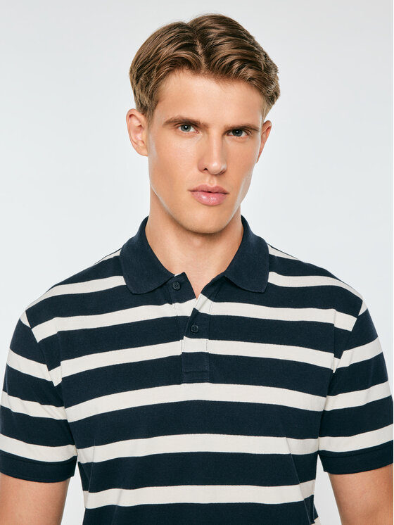 BIG STAR BIG STAR Polo TALUS Granatowy Basic Fit