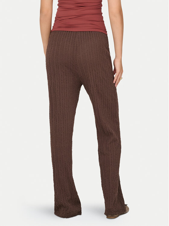 ONLY ONLY Hlače iz tkanine Ella 15368471 Rjava Wide Leg