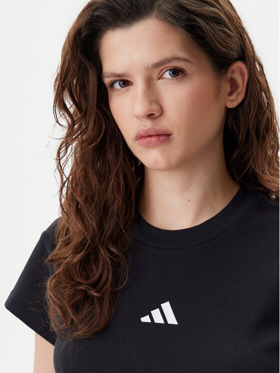 adidas adidas Tričko Future Icons Small Logo Baby JE4000 Čierna Slim Fit