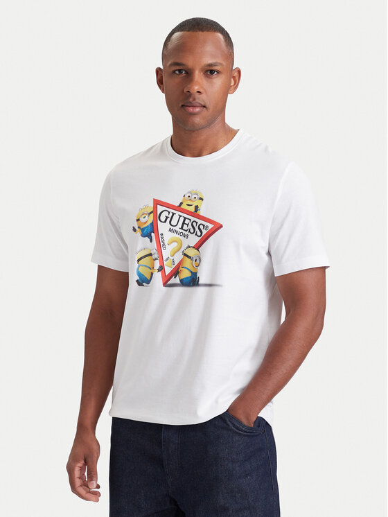 Guess Jeans T-shirt M6YI84 K6412 Bijela Regular Fit