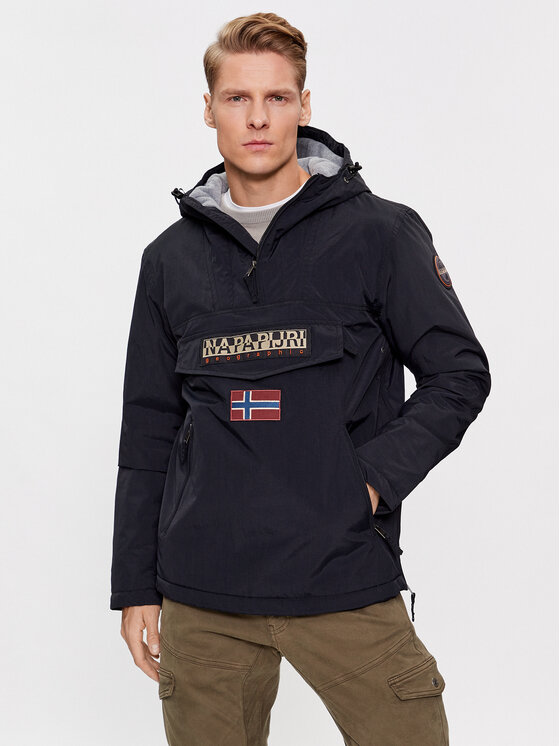 Napapijri Napapijri Anorák Rainforest Pocket 2 NP0A4GMD Fekete Regular Fit