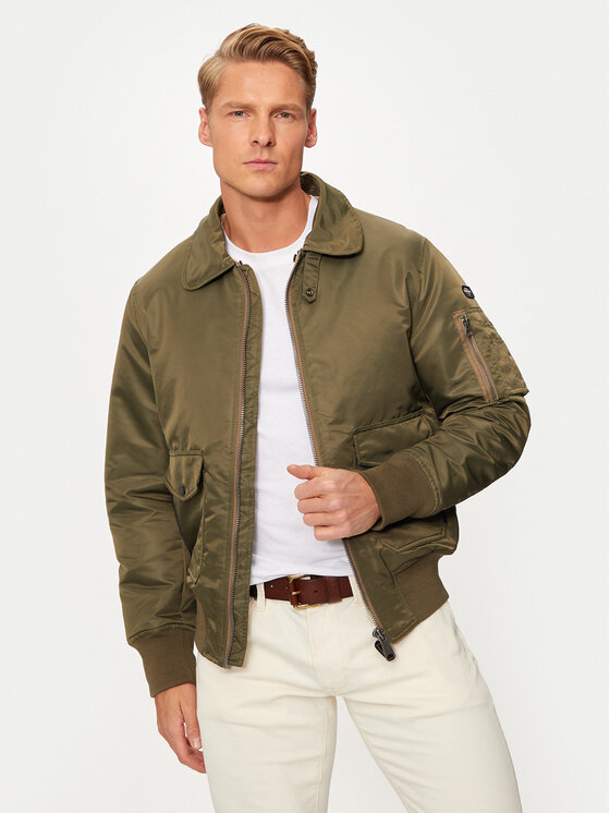 SCHOTT N.Y.C. Blouson bomber OHARARS Vert Regular Fit