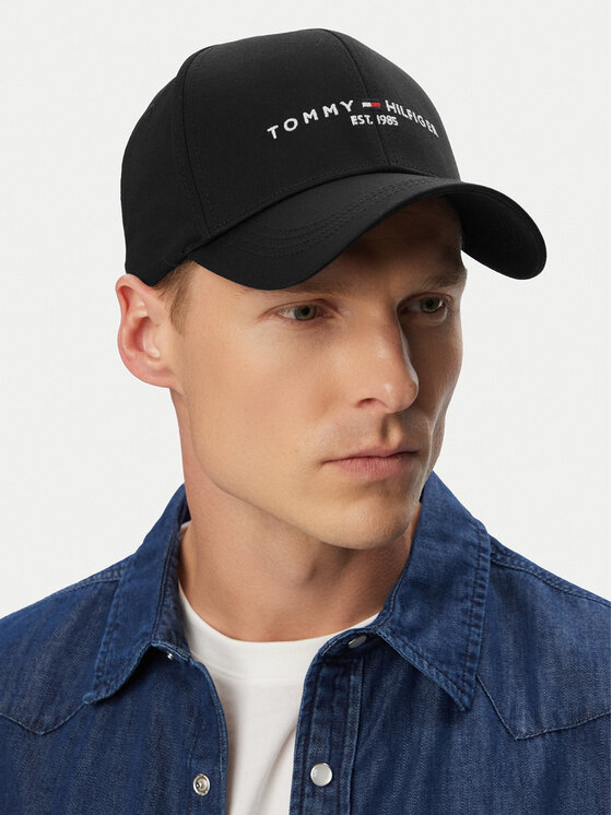 Tommy Hilfiger Tommy Hilfiger Шапка с козирка Th Established Cap AM0AM07352 Черен