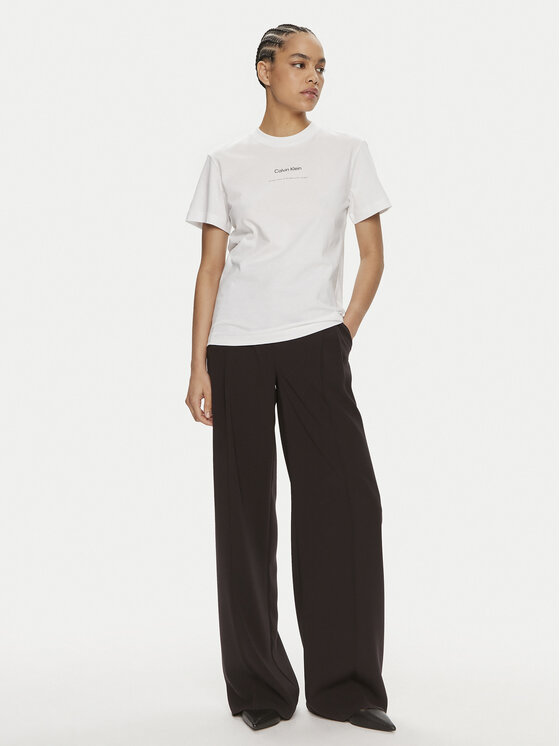 Calvin Klein Calvin Klein T-shirt Multi Logo K20K207215 Bijela Regular Fit