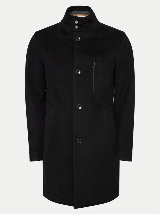 BOSS Boss Wollmantel H-Hyde 50525764 Schwarz Slim Fit