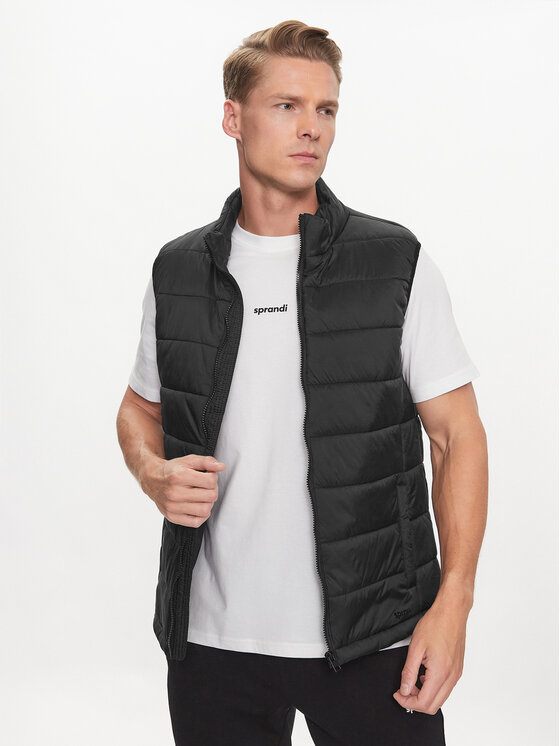 Sprandi Sprandi Gilet SP3-KAM010 Nero Regular Fit