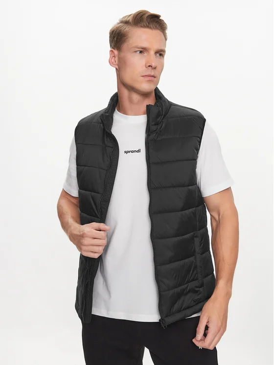 Sprandi Weste SP3-KAM010 Schwarz Regular Fit