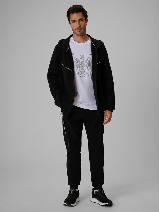 4F 4F T-Shirt STREFA KIBICA Biały Regular Fit