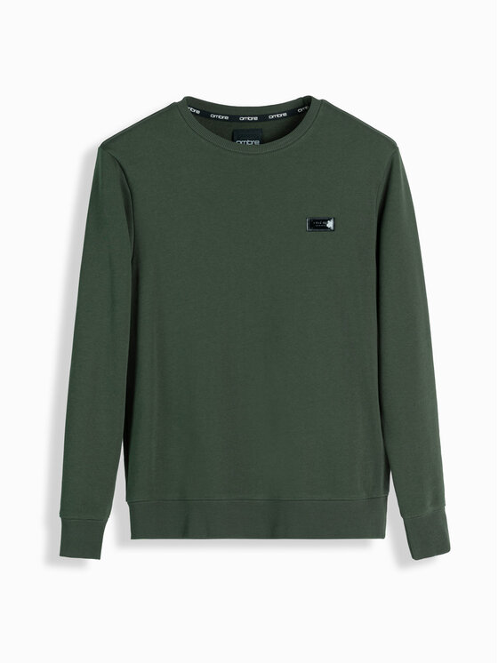 Ombre Ombre Mikina OM-SSNZ-0136 Zelená Regular Fit