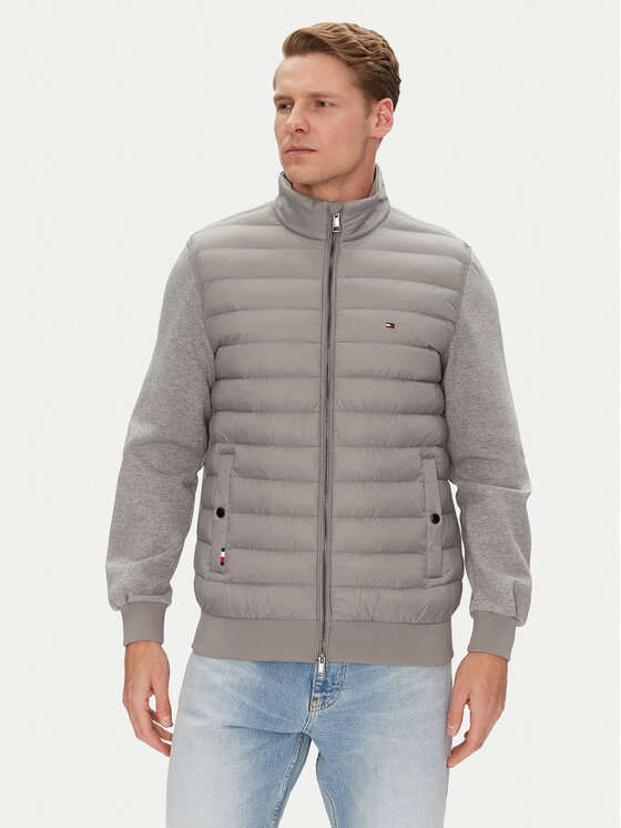 Tommy Hilfiger Tommy Hilfiger Bunda pro přechodné období MW0MW37461 Šedá Regular Fit