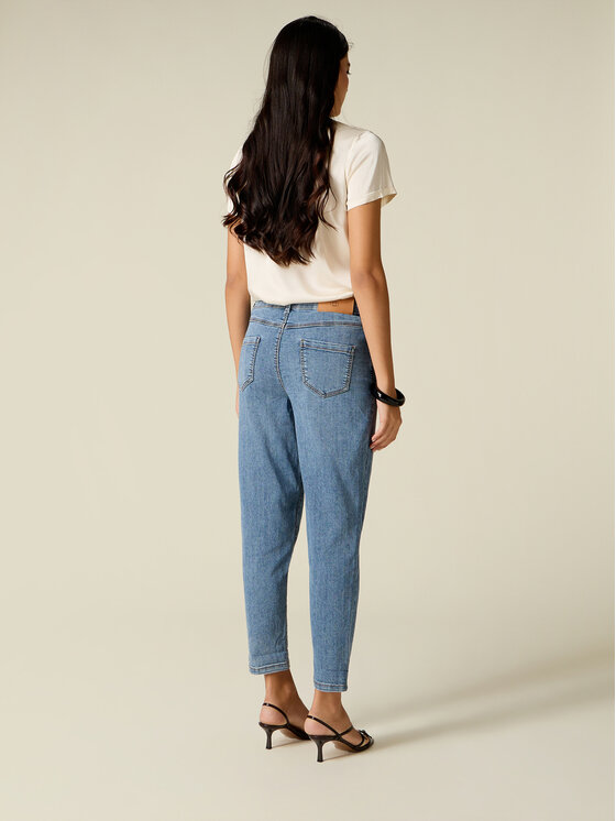 Oltre Oltre Jeans P579R409441N024 Turchese Skin Fit
