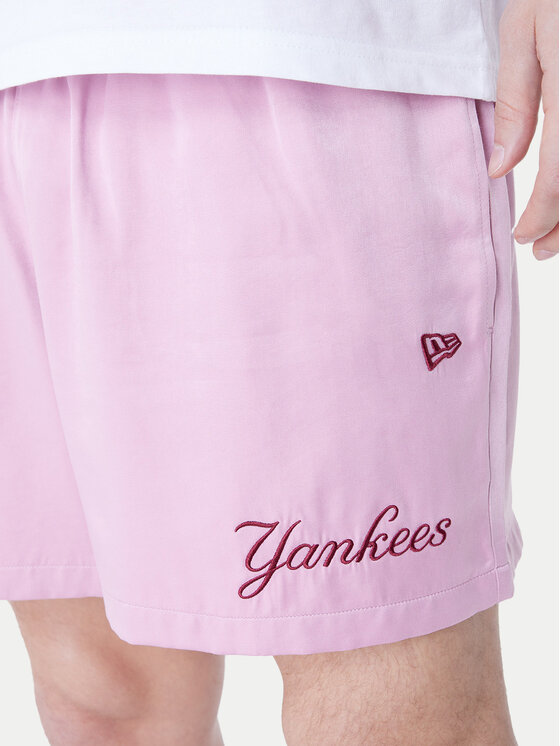 New Era New Era Αθλητικό σορτς New York Yankees MLB Woven 60596377 Ροζ Regular Fit