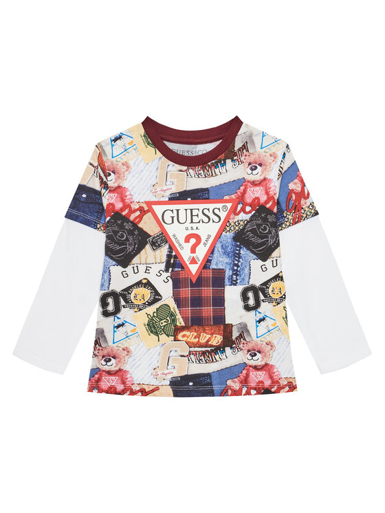 Guess Guess Komplet dziecięcy N5YG00 K8HM4 Bordowy Regular Fit