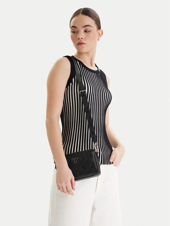 Guess Guess Geantă Cresidia II Mini HWPD98 88720 Negru