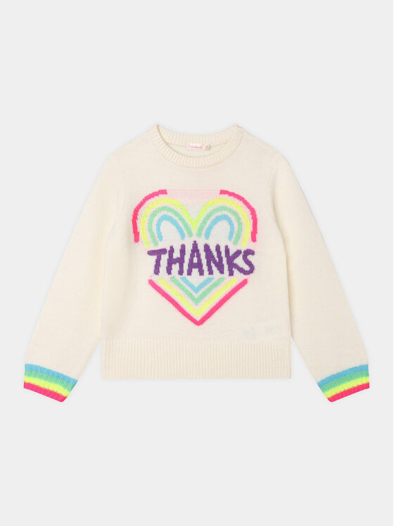 Billieblush Billieblush Sweter U15C22 Écru Regular Fit