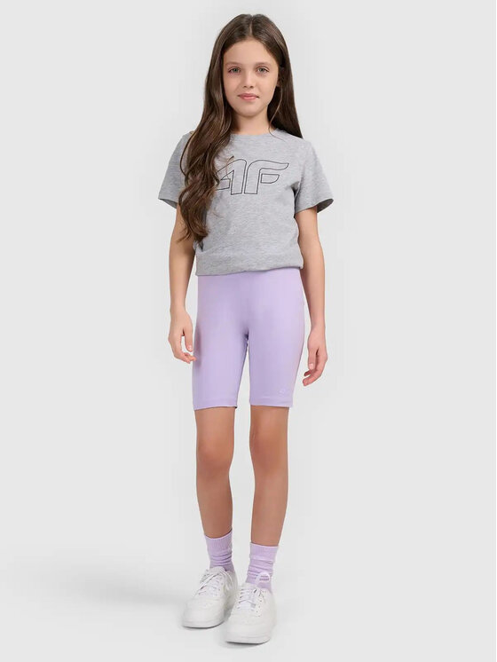 4F 4F Legginsy 4FJWSS26TSTIF028 Fioletowy