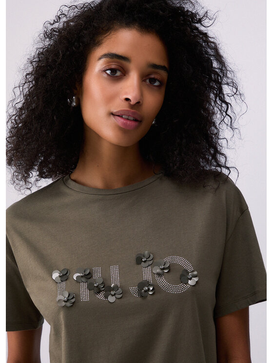 Liu Jo Liu Jo T-Shirt WA6238JS923P9330 Zielony Regular Fit