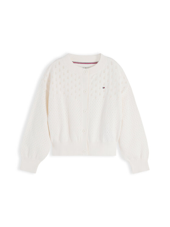Tommy Hilfiger Tommy Hilfiger Ζακέτα Pointelle KG0KG09503 Κρεμ Relaxed Fit