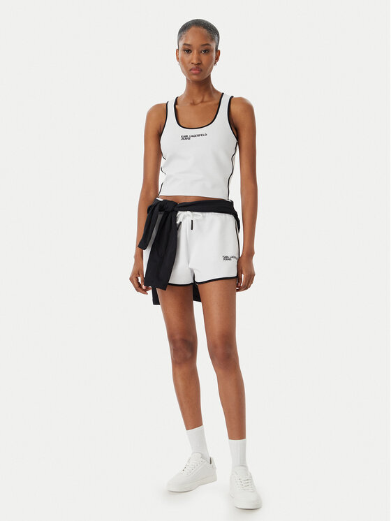 Karl Lagerfeld Jeans Karl Lagerfeld Jeans Топ B2W17087 Білий Slim Fit