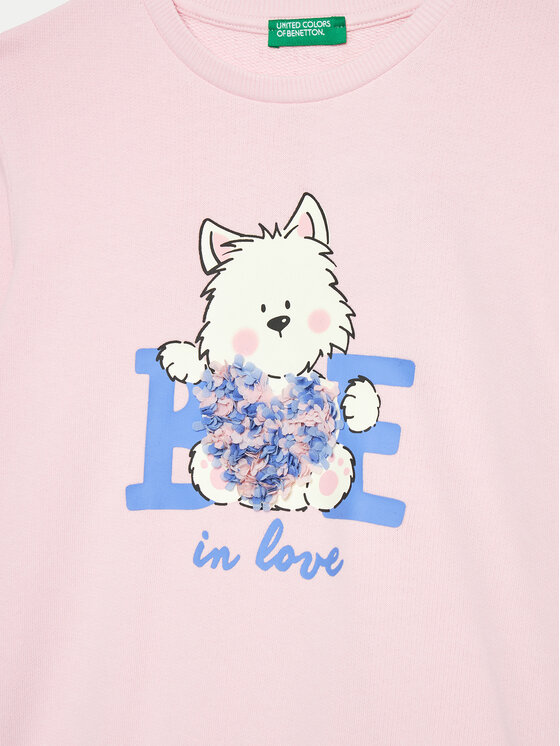 United Colors Of Benetton United Colors Of Benetton Bluza 3J68G10FU Różowy Regular Fit