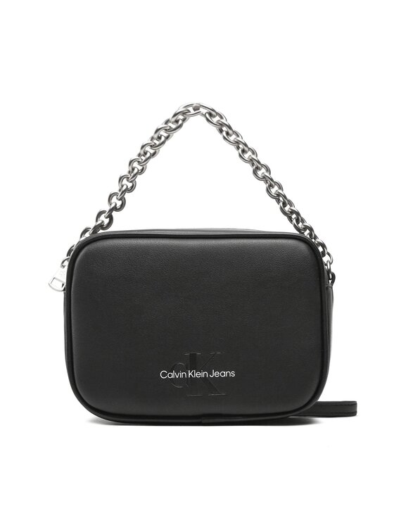 Zdjęcia - Torebka damska Calvin Klein Jeans Torebka Sculpted Camera Bag18 Chain K60K610564 Czarny 